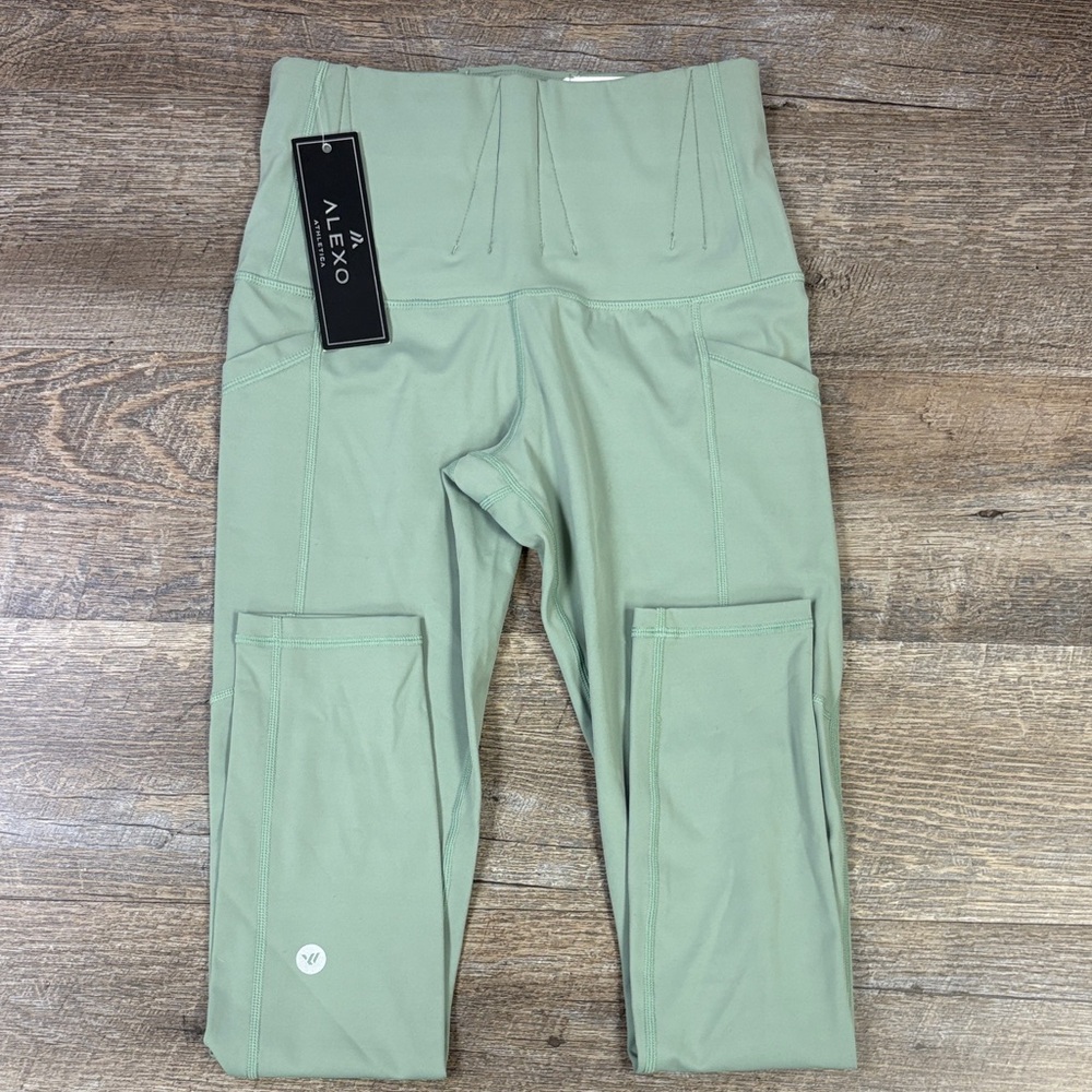 💚 Alexo Athletica Matte 7/8 Carrywear Legging – Mint Green (XS) NWT